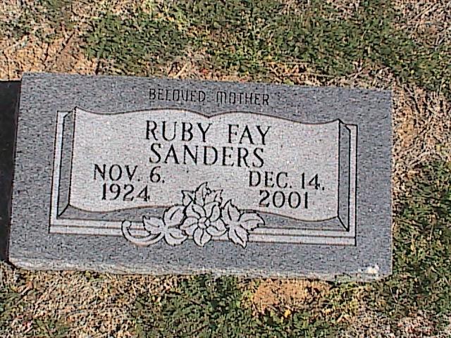 Tombstone of Ruby Fay Sanders