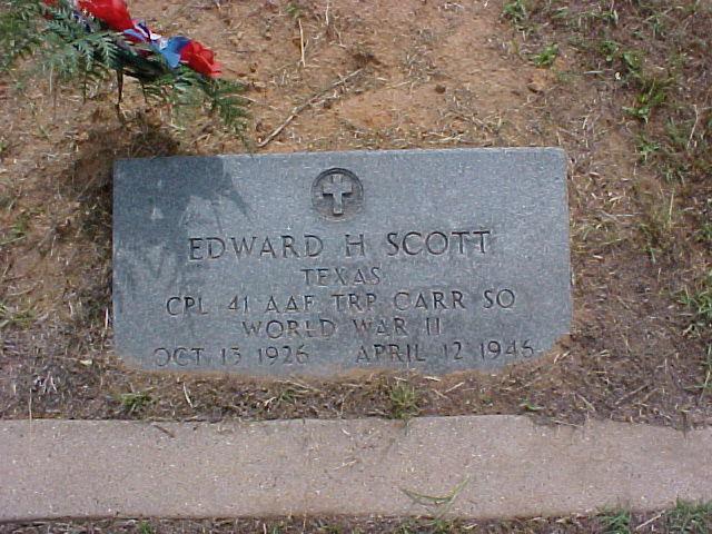 Tombstone of Edward H. Scott