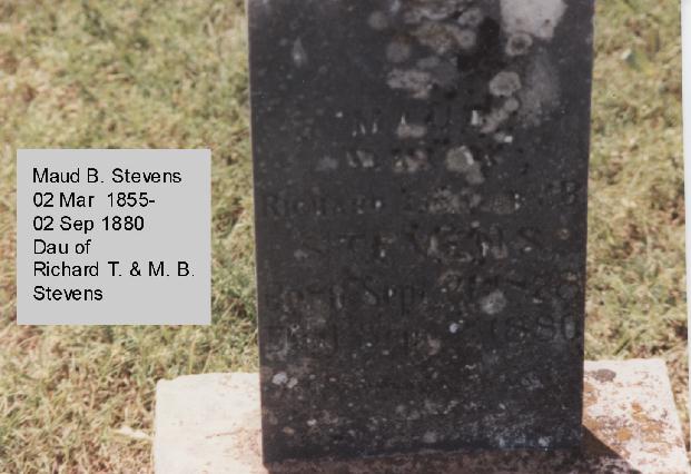 Tombstone of Maud B. Stevens