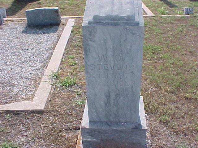 Tombstone of W. O. Stevens