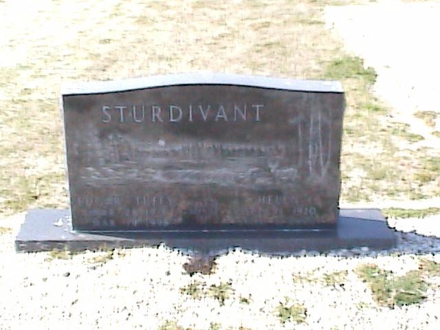 Tombstone of Edgar and Helen Sturdivant