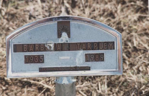 Tombstone of Barbara Tarpley