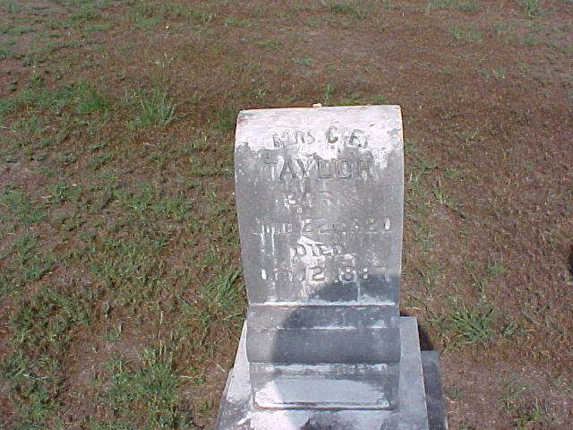 Tombstone of Mrs. C. F. Taylor