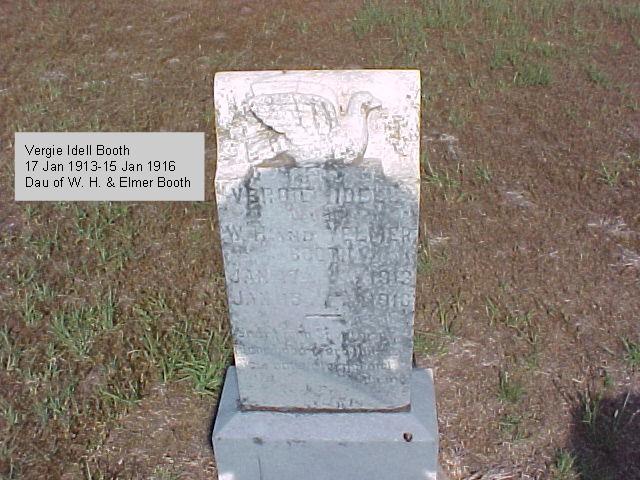 Tombstone of Vergie Idell Booth