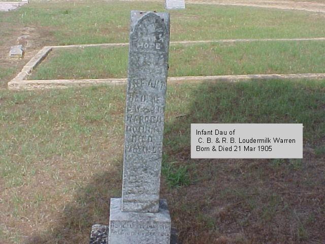 Tombstone of Infant Warren