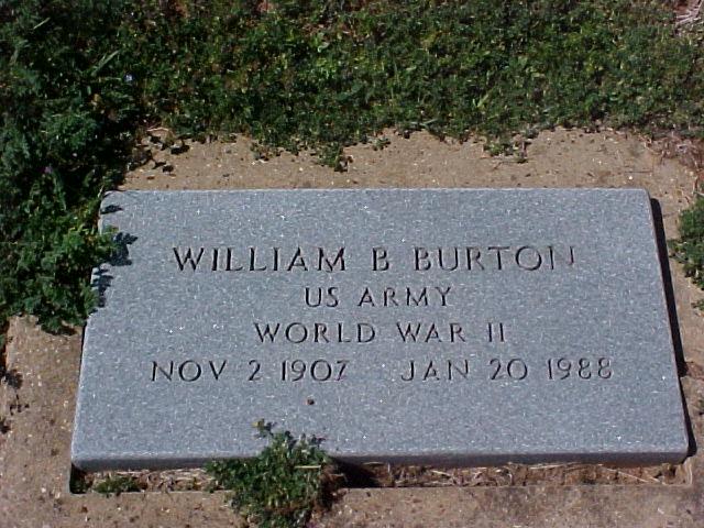 Tombstone of William B. Burton