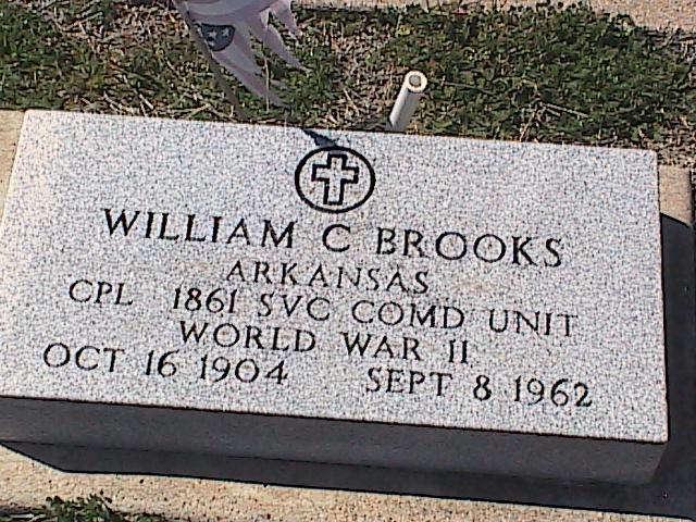 Tombstone of William C. Brooks