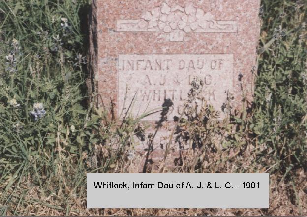 Tombstone of Infant Whitlock