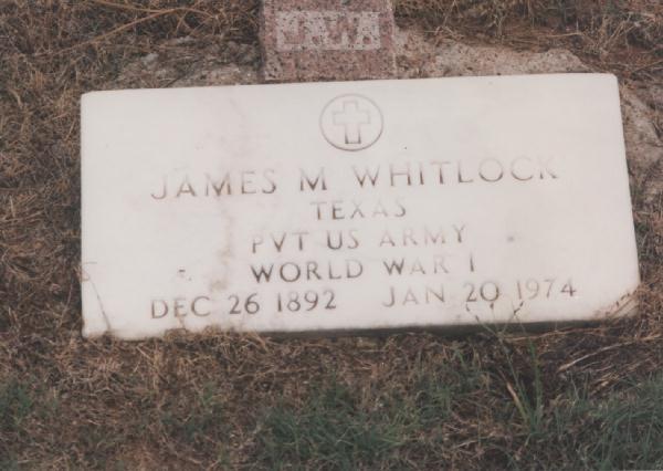 Service Marker of James M. Whitlock