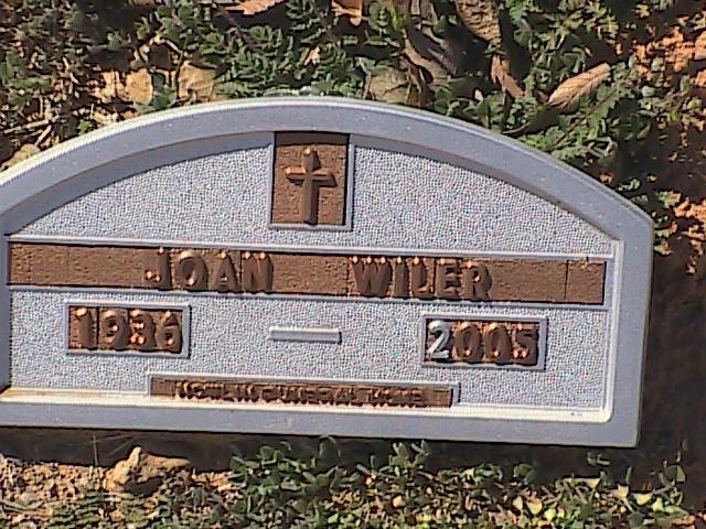 Tombstone of Joan Wiler