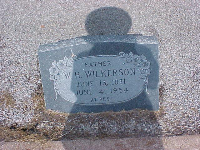 Tombstone of W. H. Wilkerson