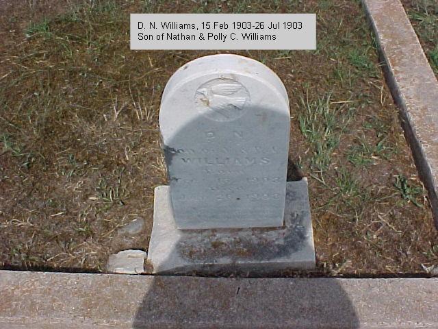 Tombstone of D. N. Williams