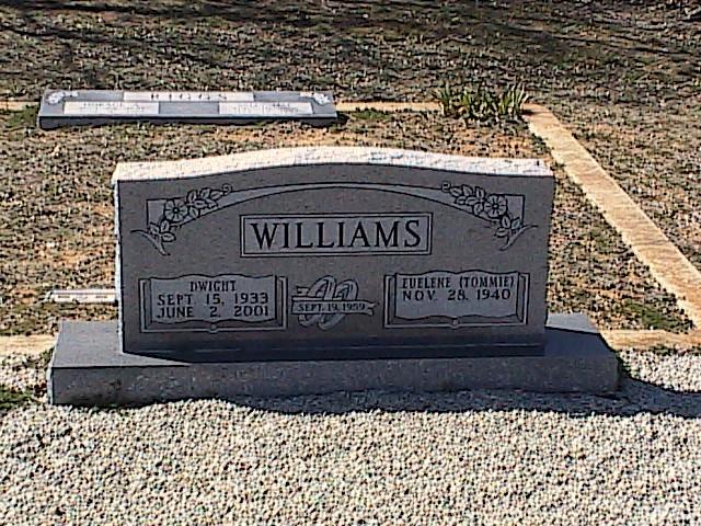 Tombstone of Dwight and Euelene Williams