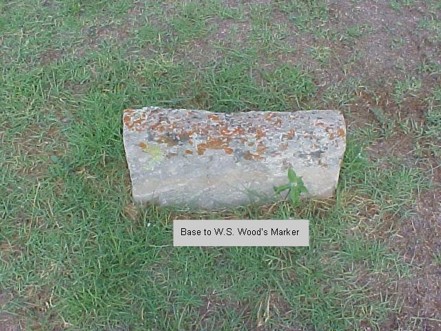 Base to marker of W. S. Wood