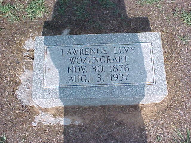 Tombstone of Lawrence Levy Wozencraft
