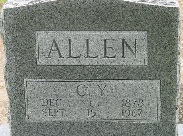Tombstone of C. Y. Allen