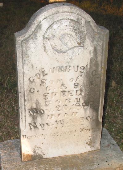 Tombstone of Columbus C. Self