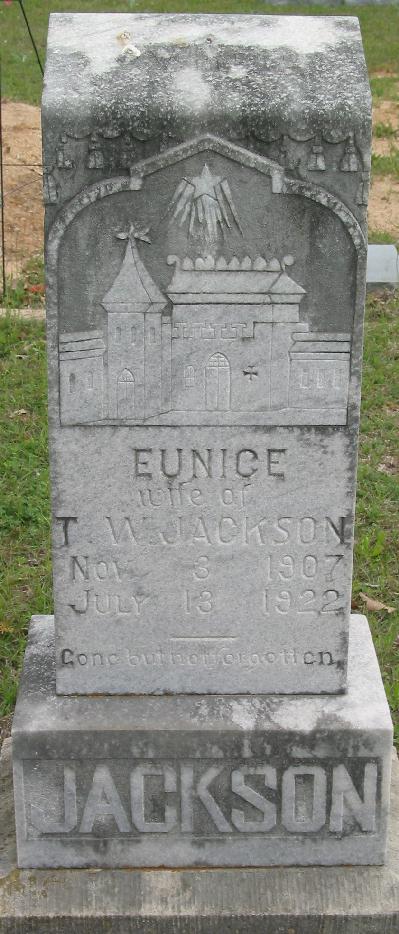 Tombstone of Eunice Jackson