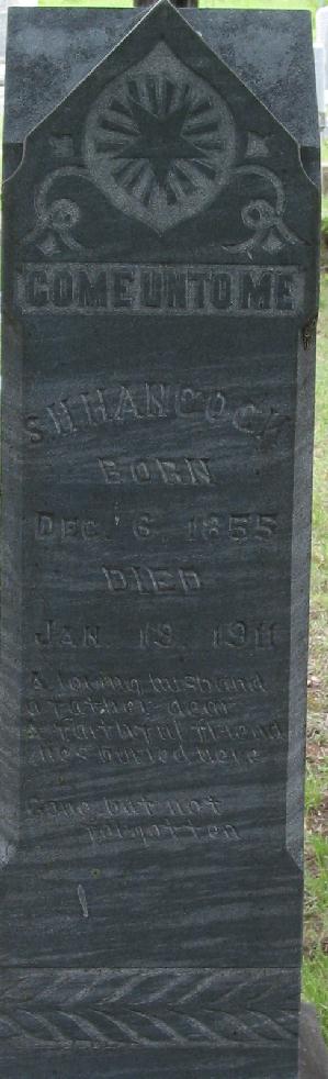 Tombstone of S. H. Hancock