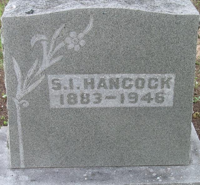 Tombstone of S. I. Hancock