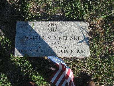 Tombstone of Walter Rinehart