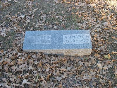 Tombstone of GA and AJ Martin