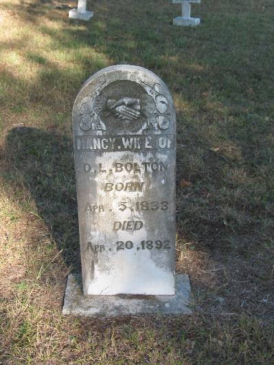 Tombstone of Nancy Bolton