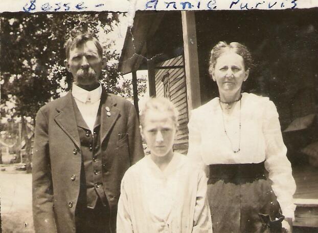 Jesse and Fannie Purvis and child