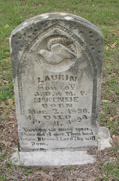 Tombstone of Laurin McKenzie
