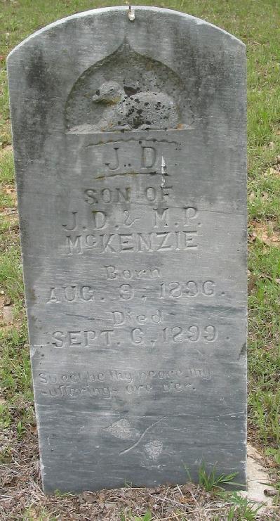 Tombstone of J. D. McKenzie