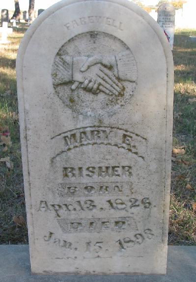 Tombstone of Mary E. Risher