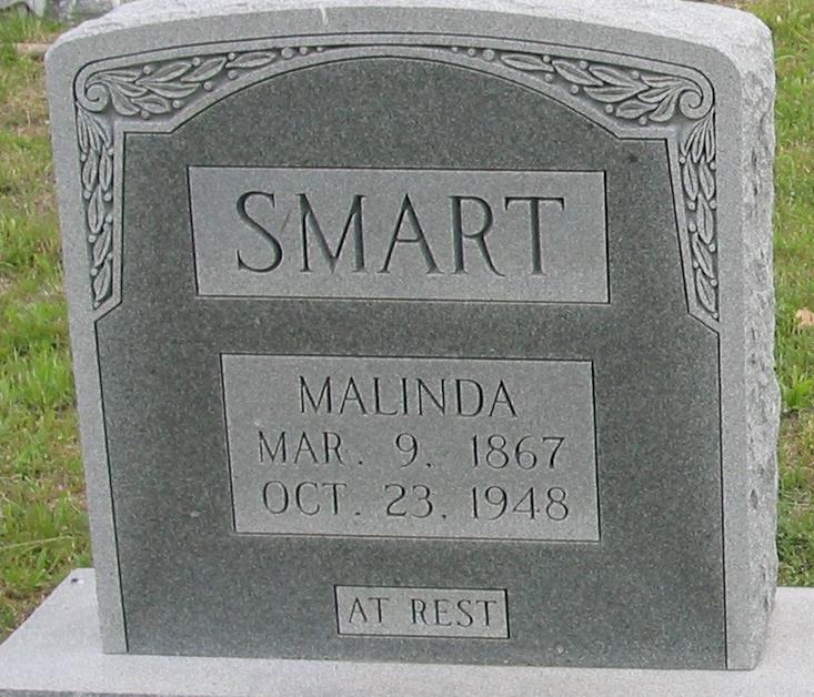 Tombstone of Malinda Smart