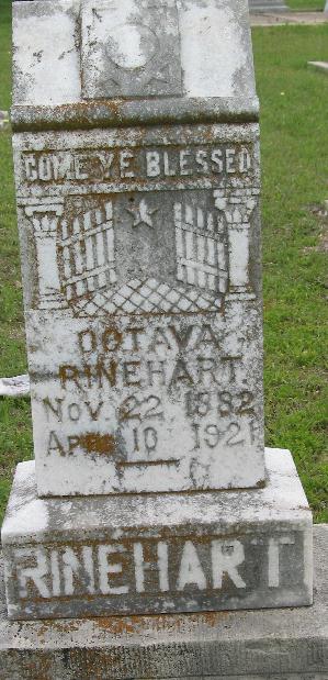 Tombstone of Octavia Rinehart