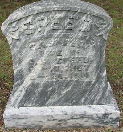 Tombstone of S. A. Speed