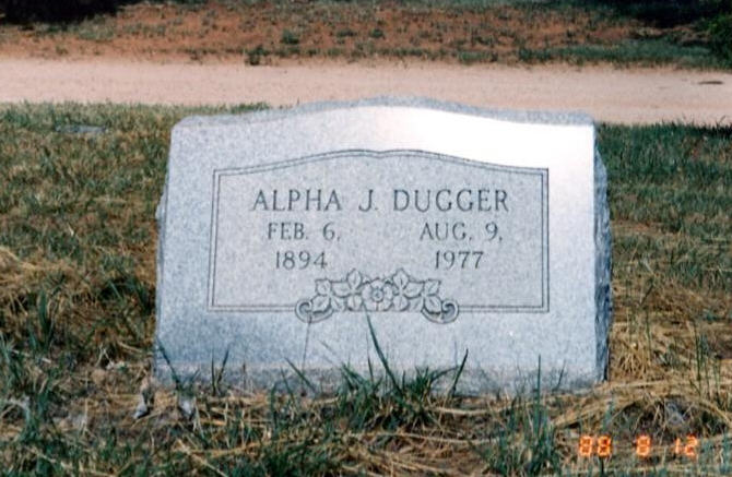 Alpha Jane Pierce Dugger, Dawson County, Texas