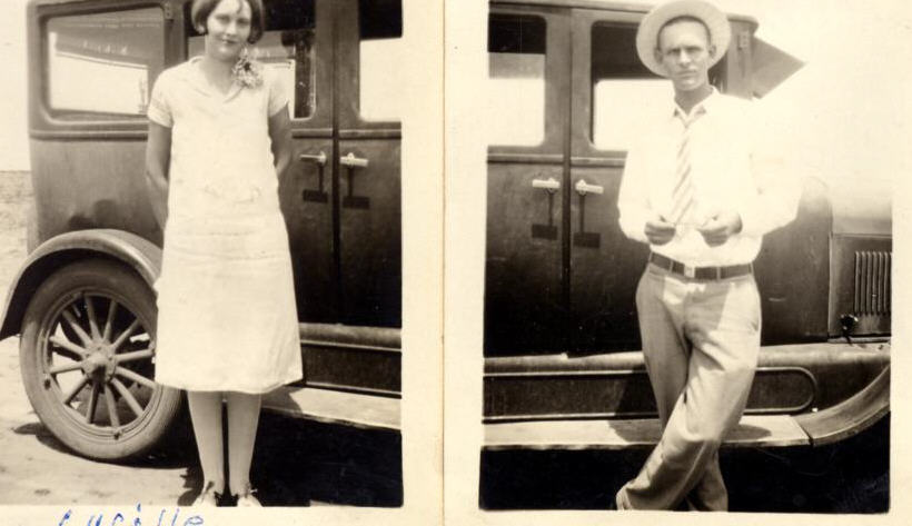 Lucille Hailey and 1st boy friend, Dawson County, Texas