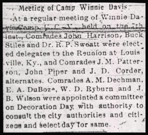 Newspaper Clipping of Meeting Notice