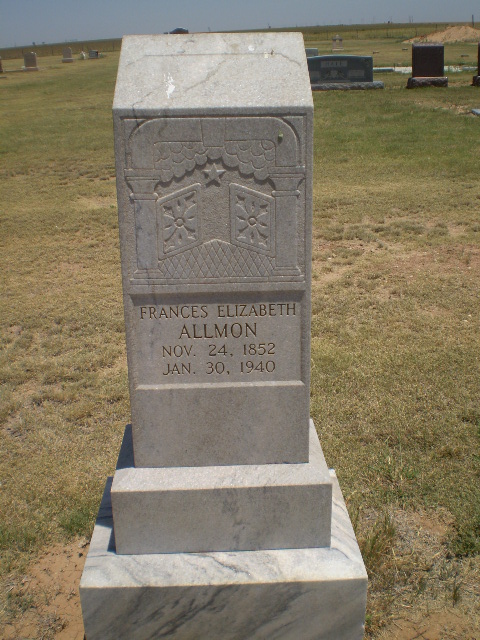 Frances Elizabeth Harkrider Allmon, Floyd County, Texas