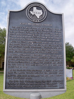 Historical Marker: First Methodist Church of Floydada, Floyd County, Texas
