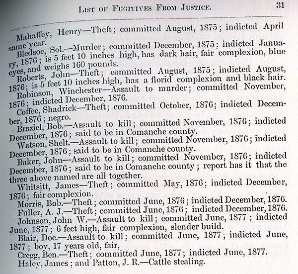 Fugitives from Justice