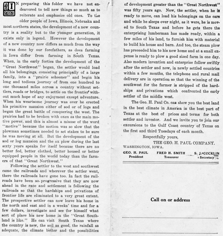 Geo H Paul Co Brochure